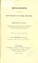Cover of Religion within the Boundaries of Mere Reason