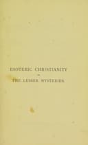 Cover of Esoteric Christianity